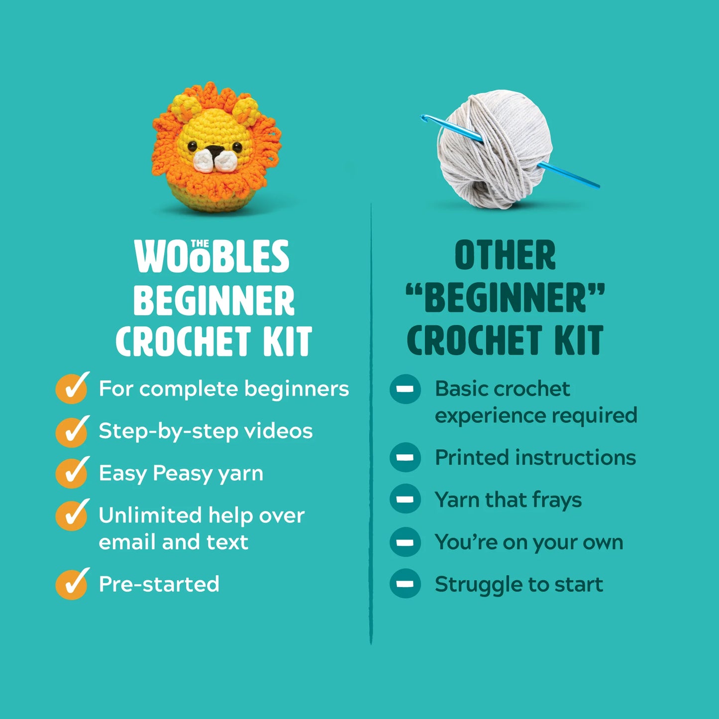 Woobles Bacon the Pig Crochet Kit