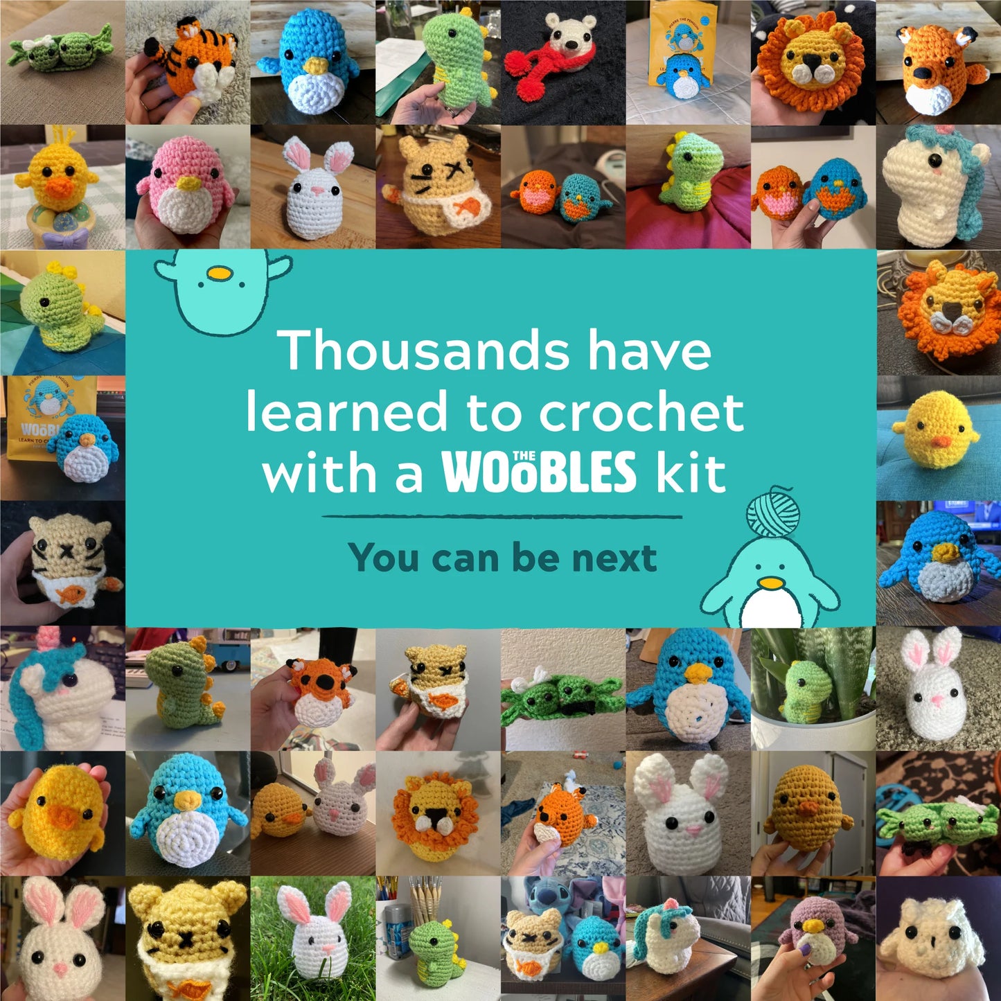 Woobles Bacon the Pig Crochet Kit